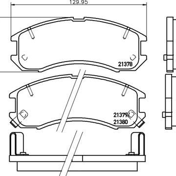 Тормозные колодки PF-5194 AN-249 Mazda V, VI, Premacy, Xedos.