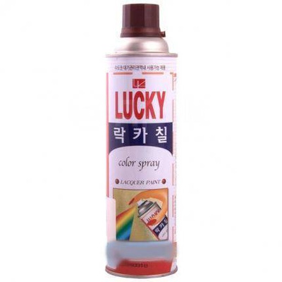 Краска-спрей Lucky, 420мл. dark brown/темно коричневая.
