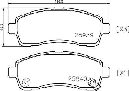 Тормозные колодки PF-5544 AN-753 Suzuki Swift ZC72S, ZC82S, ZC32S.