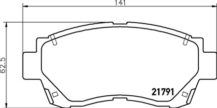 Тормозные колодки PF-1228 AN-322 Toyota Camry.