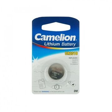 Батарейка литиевая Camelion CR2016, 3В. BL1