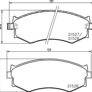 Тормозные колодки PF-2176 AN-262\2245 Nissan 200, Roadster, Almera, Avenir, Cefiro, Cube, Laurel, Maxima, Pulsar, Skyline, Teana, Tiida.