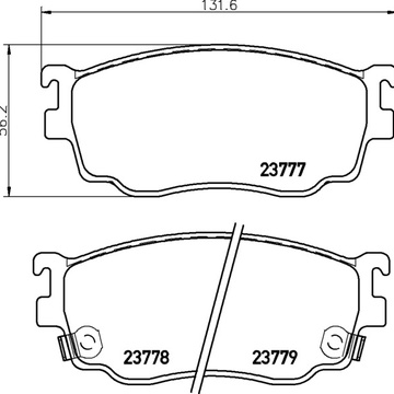 Тормозные колодки PF-5418 AN-494 Mazda 6, Hatchback.