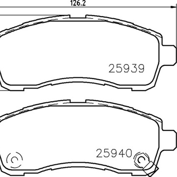 Тормозные колодки PF-5544 AN-753 Suzuki Swift ZC72S, ZC82S, ZC32S.