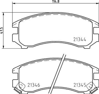 Тормозные колодки PF-2148 AN-213\2367 Nissan Sunny, Suzuki Swift.