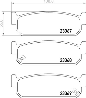 Тормозные колодки PF-2262 AN-373 Nissan Cedric, Cima, Leopard, Maxima.