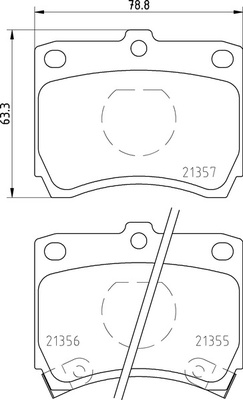Тормозные колодки PF-5165 AN-234 Mazda 121.